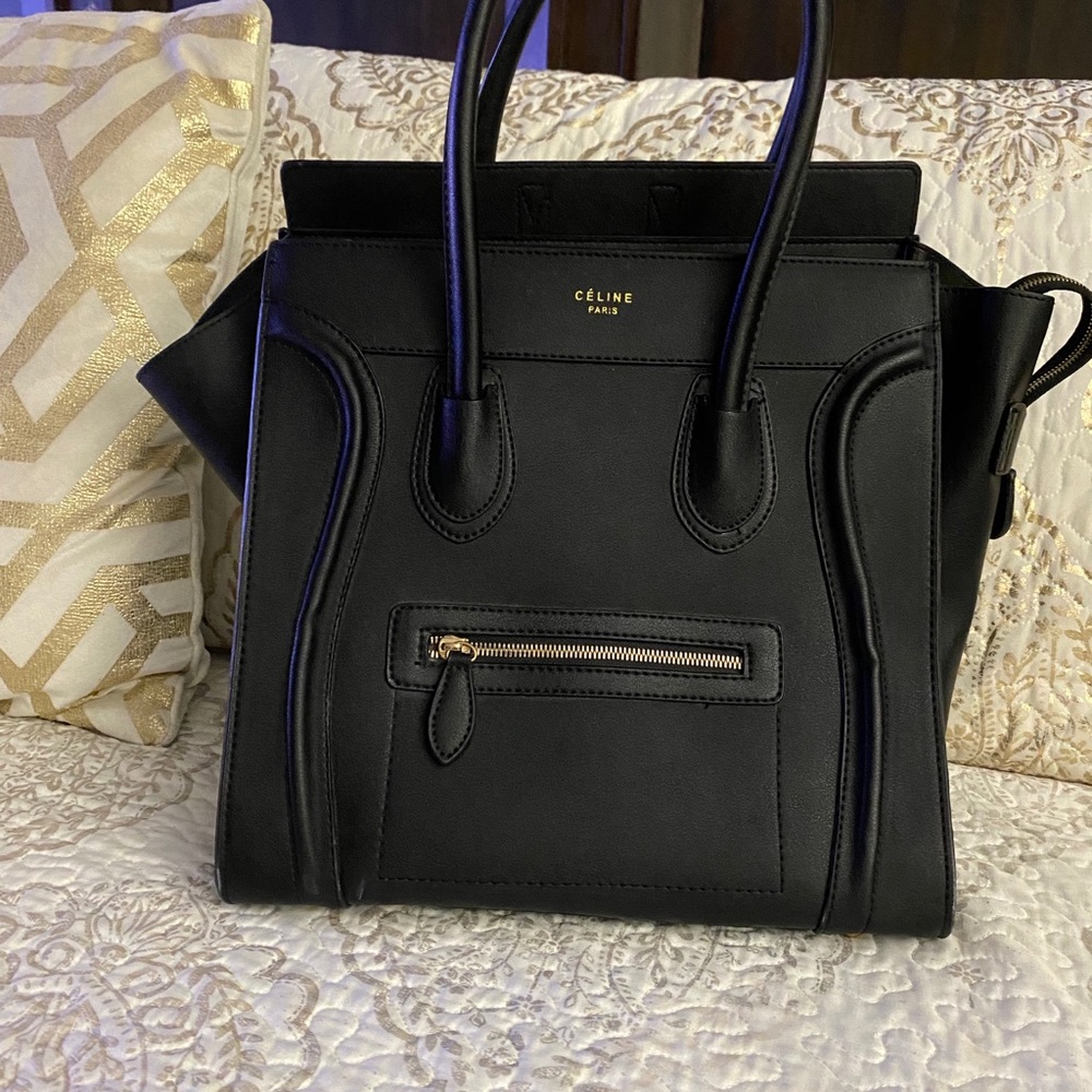 Mini luggage handbag in Drummed Calfskin black - Picture 6 of 6
